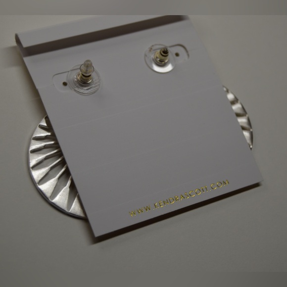 Kendra Scott ‘Didi Sunburst Earrings, Bright Silver-Tone’ - Picture 6 of 11